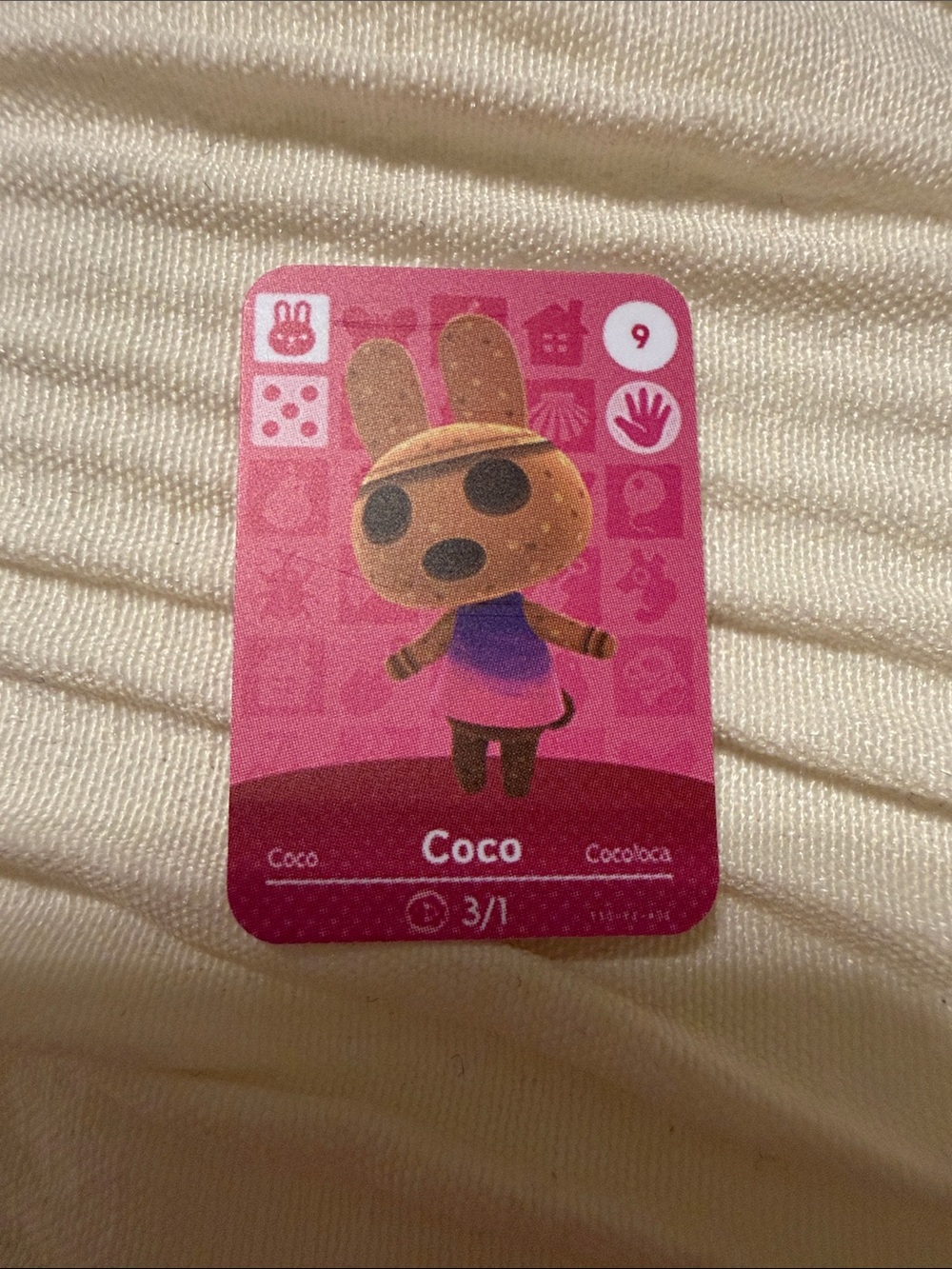 Coco Animal Crossing Amiibo Card Unofficial Villager NFC
